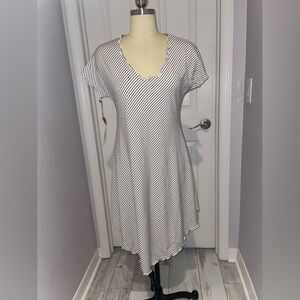 Angelrox Sugar Belle Yang Stripe Black and White Dress